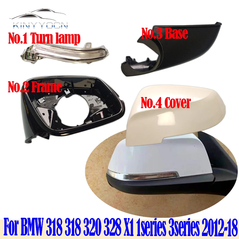 For BMW 318 318 320 328 X1 1series 3series 2012 - 2018 Outside Rearview Mirror Cover Side External Mirror Cap House Frame Lid