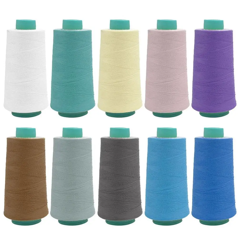 40% Hot Sales!!! 1 Roll 40s/2 20s/2 High-strength polyester thread for overlock sewing machine