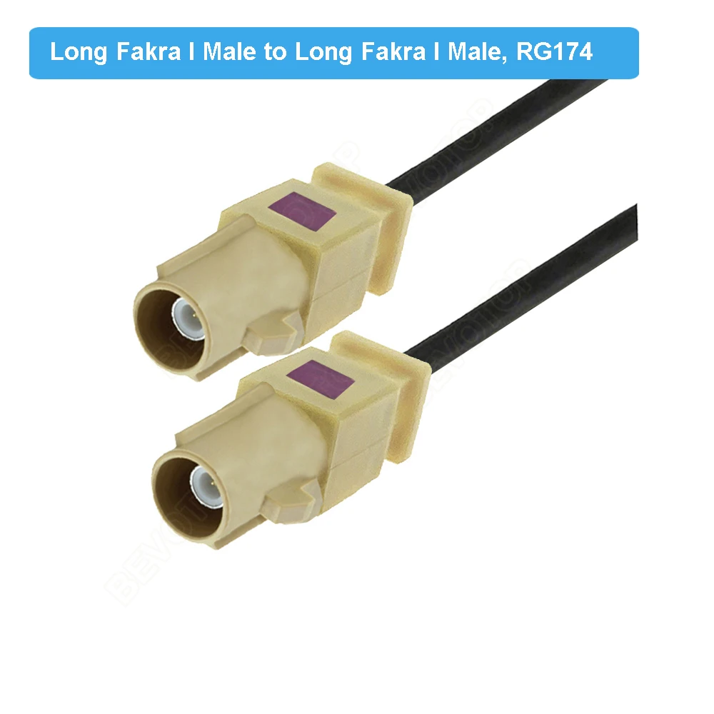 Beżowy Fakra I kabel RAL 1001 męski żeński RG174 Pigtail RF koncentryczny przedłużacz samochodowy Bluetooth Adapter 15CM 50CM 1 M 2M 5M 7M 10M