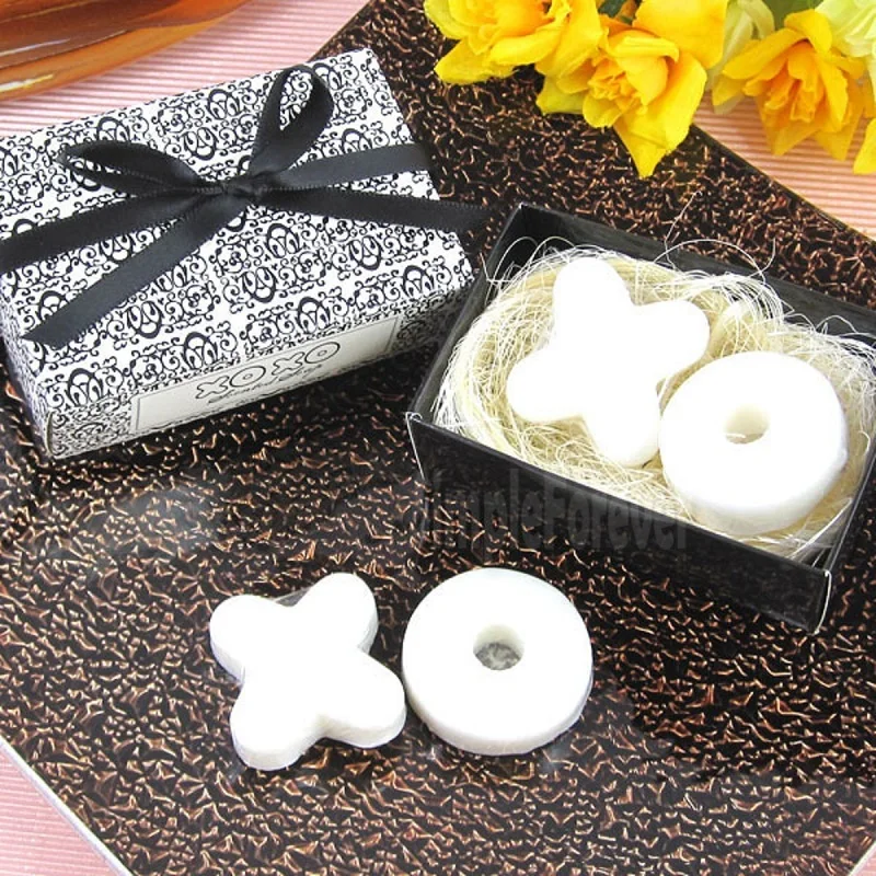 100sets 2pcs/set XO Scented Soap Wedding Favors & Gifts for Guests Event & Party Supplies