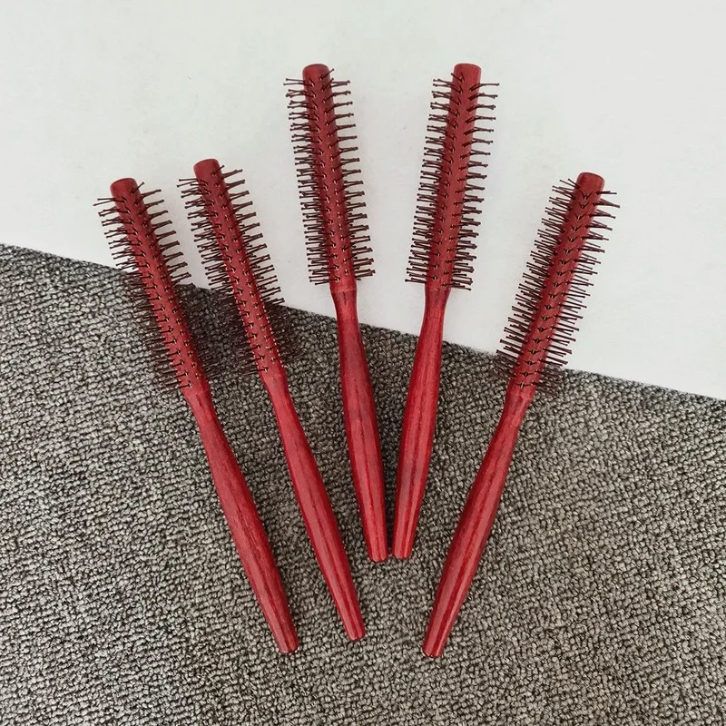 1pc Natural Wood Comb Massage Mace Curling Comb for Perm Extra Long Handle Professional Hairdressing Comb Wave Hair Brush Barber