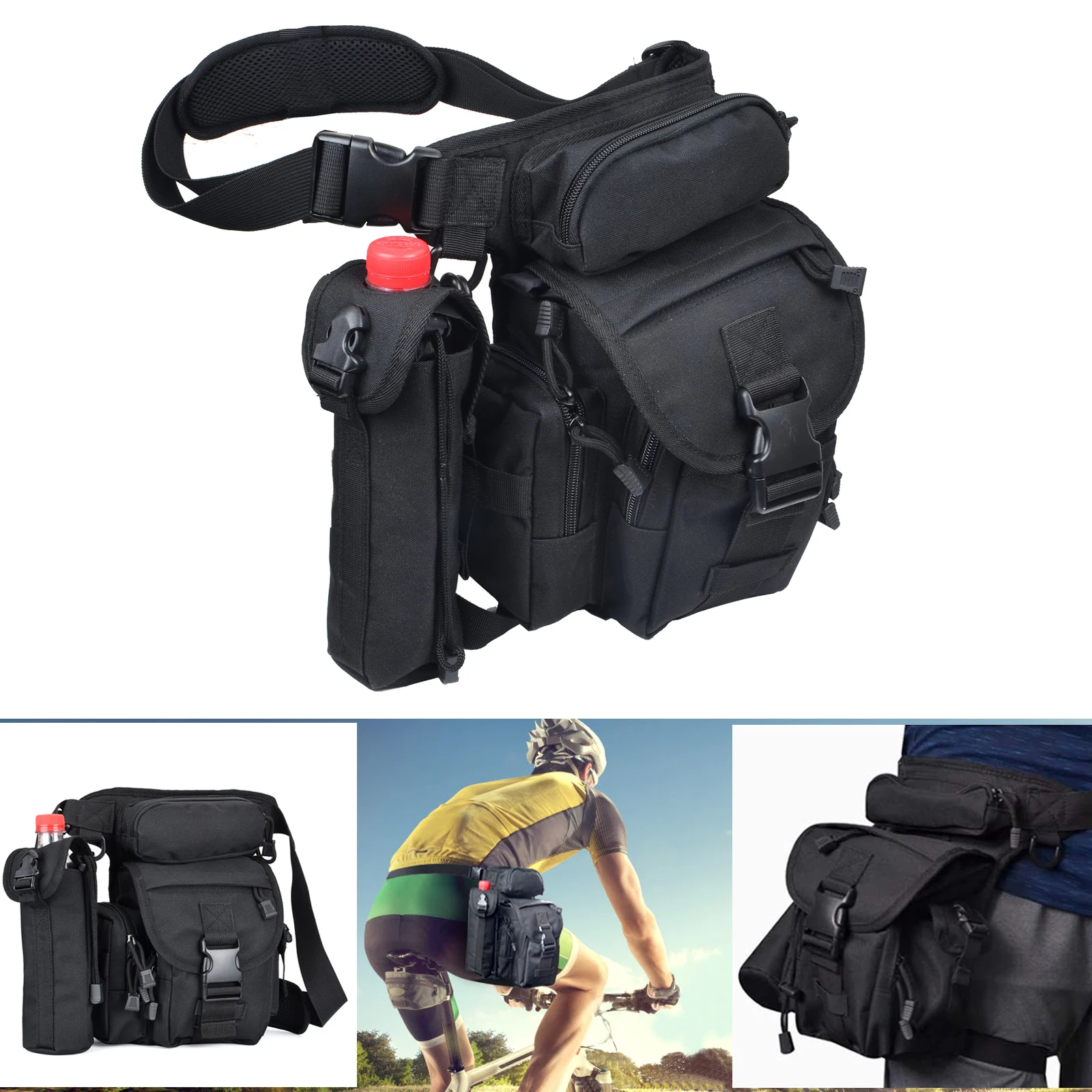 

Waterproof Waist Leg Bag Men Motorcycle Cycling Riding Mobile Phone Purse Leggings Thigh Bag Belt Fanny Pack Bags