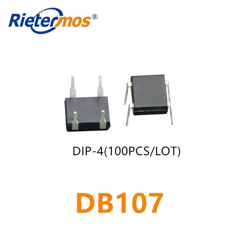 100PCS DB107 1A 1000V DIP-4 HIGH QUALITY