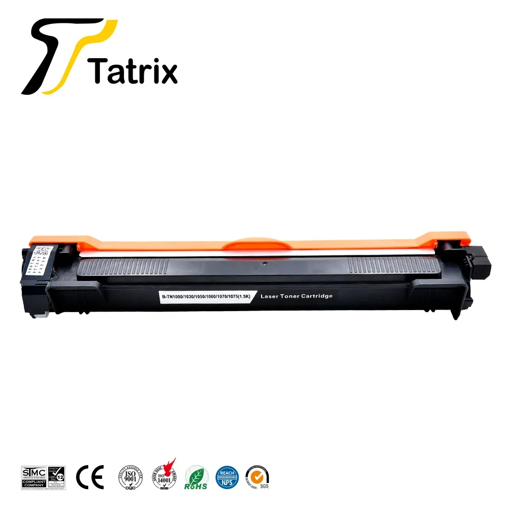

Tatrix TN1000 TN1030 TN1050 TN1060 TN1070 TN1075 Совместимый лазерный черный тонер-картридж для Brother DCP-1610W MFC-1910W MFC-1810