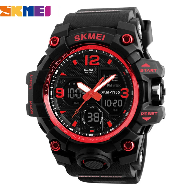 SKMEI Men Digital Sport Wristwatches Fashion Waterproof Shockproof Male Hand Clock Watches Men\'s Electronic Military Wrist Watch