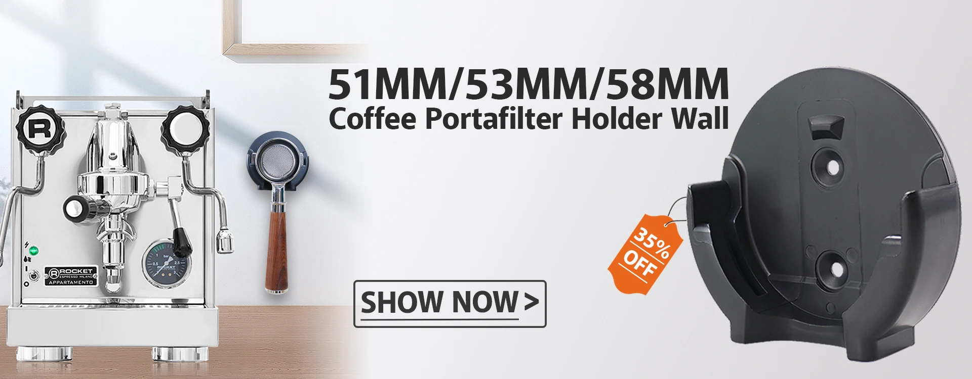 51mm/53mm/58mm Kaffee Filter Halter Tamper Stehen Buche Nussbaum Holz Espresso Distributor Matte Basis rack Für Barista Zubehör – Detail 4