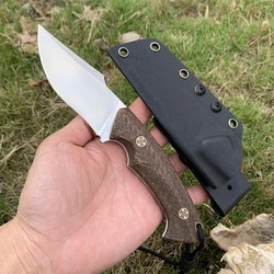 Fixed Blade Tactical Knife Free shipping Sharp Handmade D2 steel Hunting Knife Camping Survival Knife  linen handle