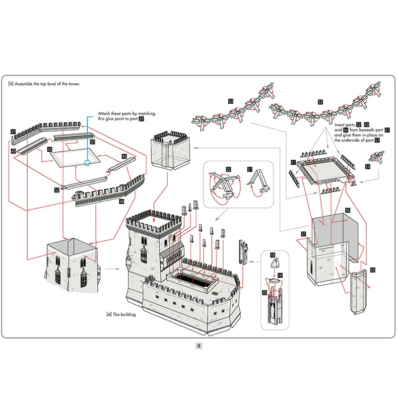 Portugal torre belem mini modelo de papel 3d casa papercraft diy arte origami construção adolescentes adulto artesanal artesanato brinquedos QD-157