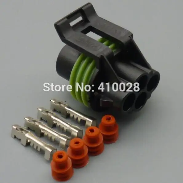 worldgolden 5/30/100sets 4pin 4way 1.5mm auto oxygen sensor plug, waterproof wire harness connector