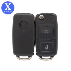 Xinyuexin Folding Remote Key Shell FOB Case for VW Polo Passat B5 B6 Tiguan Golf 4 5 Seat Skoda HU66 Blade 2 Buttons