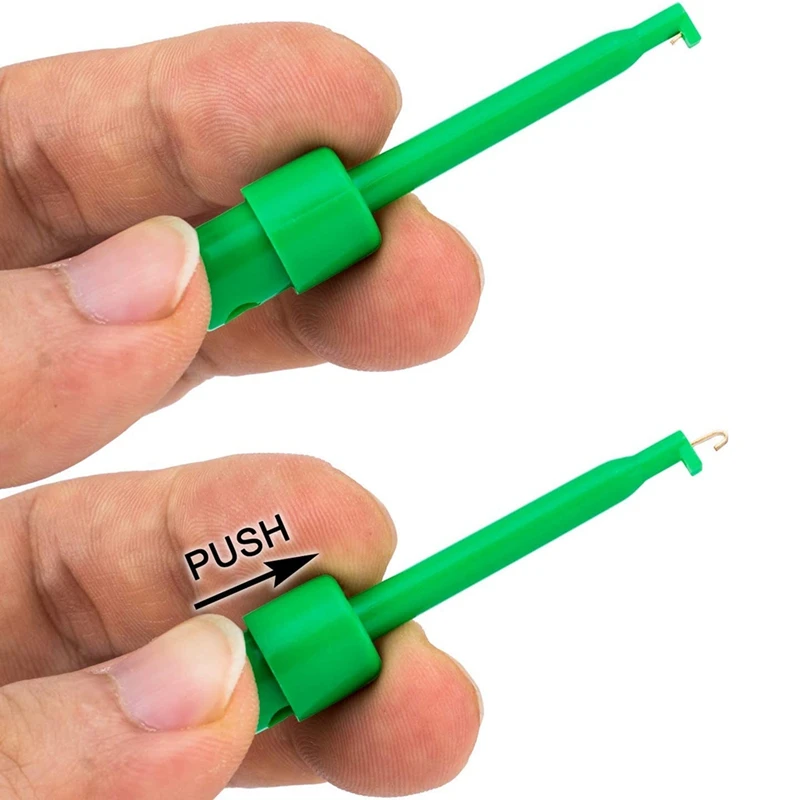 Imagem -04 - Grampos de Medição Pontas de Teste Clipe de Teste de Chumbo Multímetro Conjunto Eletrônico Mini de Sonda de Teste Testador Pcb 30 Peças
