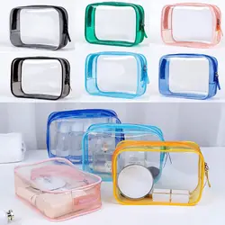 Transparent PVC Bags Travel Organizer Clear Makeup Bag Beautician Cosmetic Bag Beauty Case Toiletry Bag Make Up Pouch Wash Bags