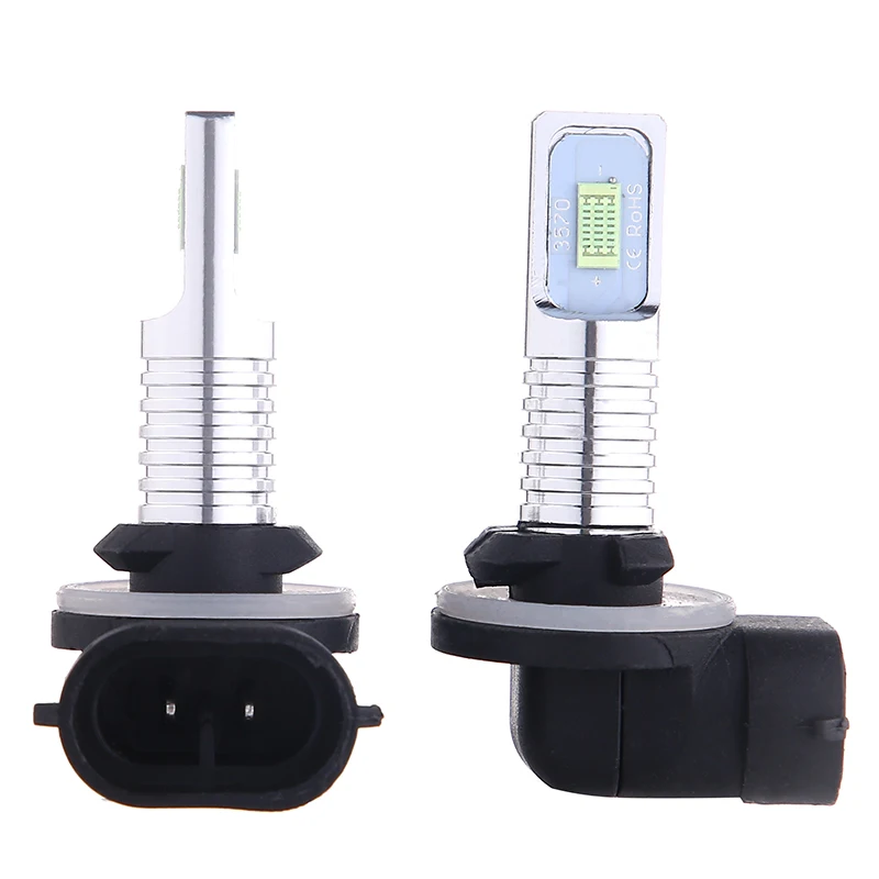 2Pcs H27 880 881 Led Bulb H27W2 12000LM 6500K White Car Fog Light Front Head Driving Running Lamp Auto 12V H27W/2 H27W