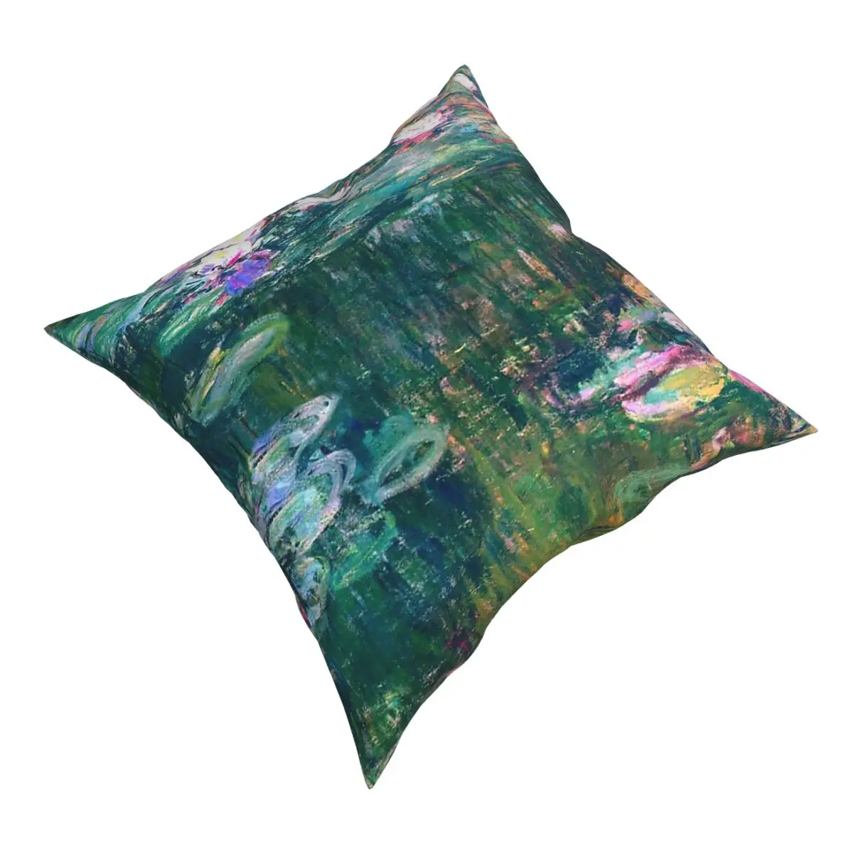 Water Lilies Monet Pillow Case Home Decorative Art Painting Cushions Throw Pillow for Living Room Double-sided Printing