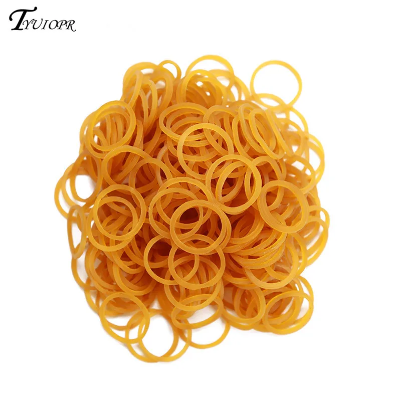 16*1.4Mm Geel Kantoor Rubber Ring Elastiekjes Sterke Elastische Bands Briefpapier Houder Band Loop School Kantoorbenodigdheden