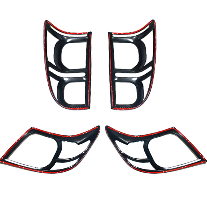 EXTERIOR AUTO HEAD LAMP COVER TAIL LIGHTS COVERS CAR STYLING FIT FOR HILUX VIGO 2012-2014 PICKUP CHROMIUM STYLING TRIMS COVER