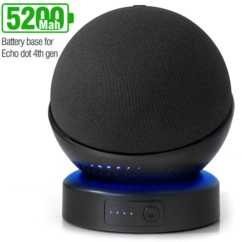 

Echo Dot 4th/5th Gen Battery Base Portable Wireless Charger Mobile Alexa Smart Speasker Battery Base for Echo Dot 4th/5th