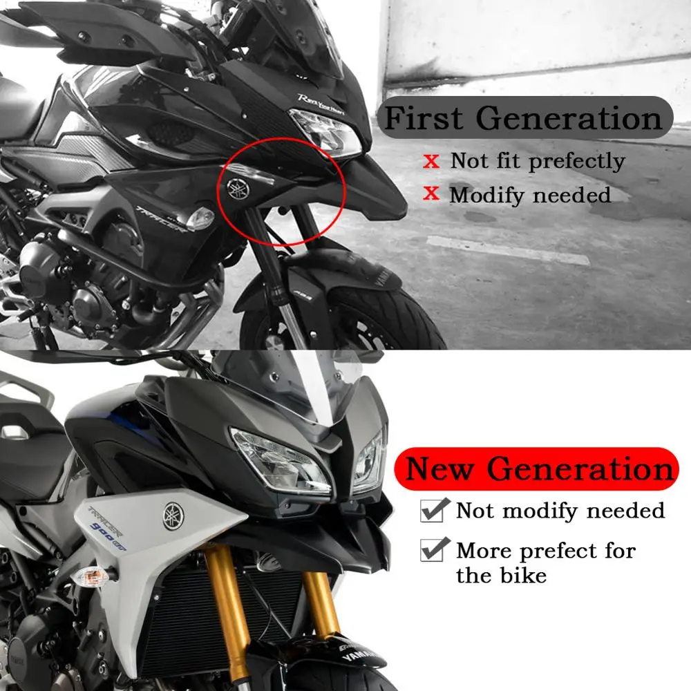 Motorcycle Accessories For Yamaha MT09 Tracer 900 Tracer900 GT FJ09 Front Fender Beak Extension Nose Cone Cover 18 19 2020 2021