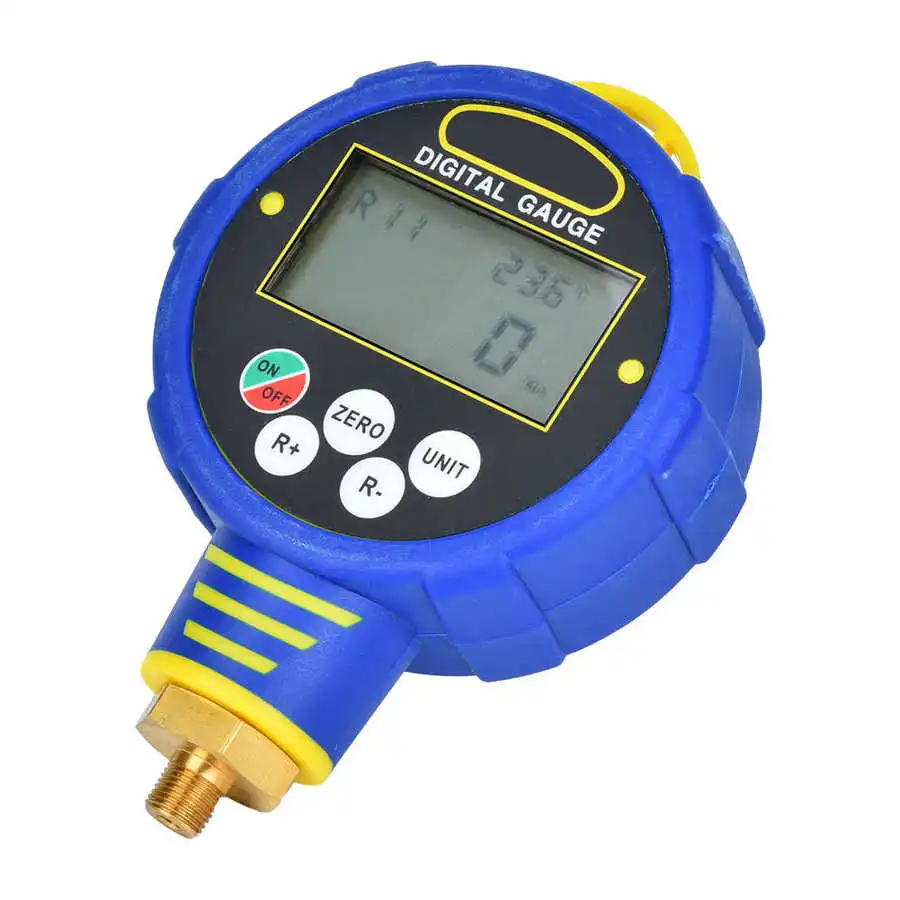 R32 Digital Air Pressure Inflator Gauge 1/8in NPT 10MPa Tester Inflation Monitoring 100Bar Air Conditioning Refrigerant tool