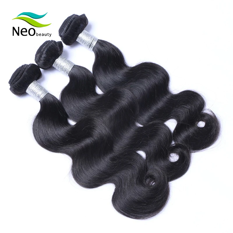 Human Hair Bundles 1/3/4 Piece Hair Extension For Women Brazilian Body Wave Human Hair Weave Bundles Black 10A Hair