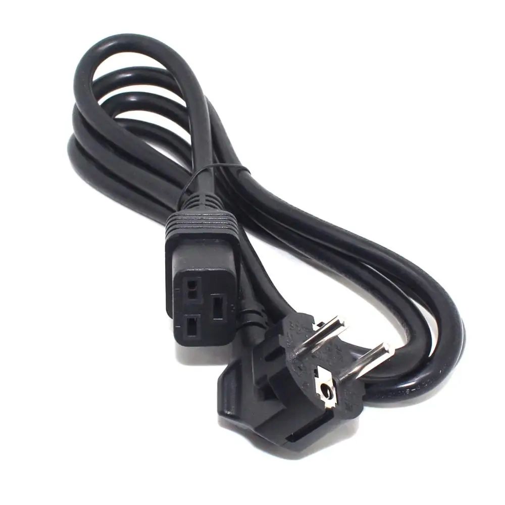 IEC 320 C19 To EU Schuko 2 Prong Plug Extension Cord For UPS PDU, Connected To C20 AC Power Cable Adapter Lead Cord 3G1.5mm 1.5m