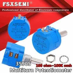 Potentiomètre de précision avec résistance réglable, 3590, 3590S, 1K, 2K, 5K, 10K, 20K, 50K, 100K ohm, 3590-2-102, 103, 502, 103, 203, 503, 1 pièce