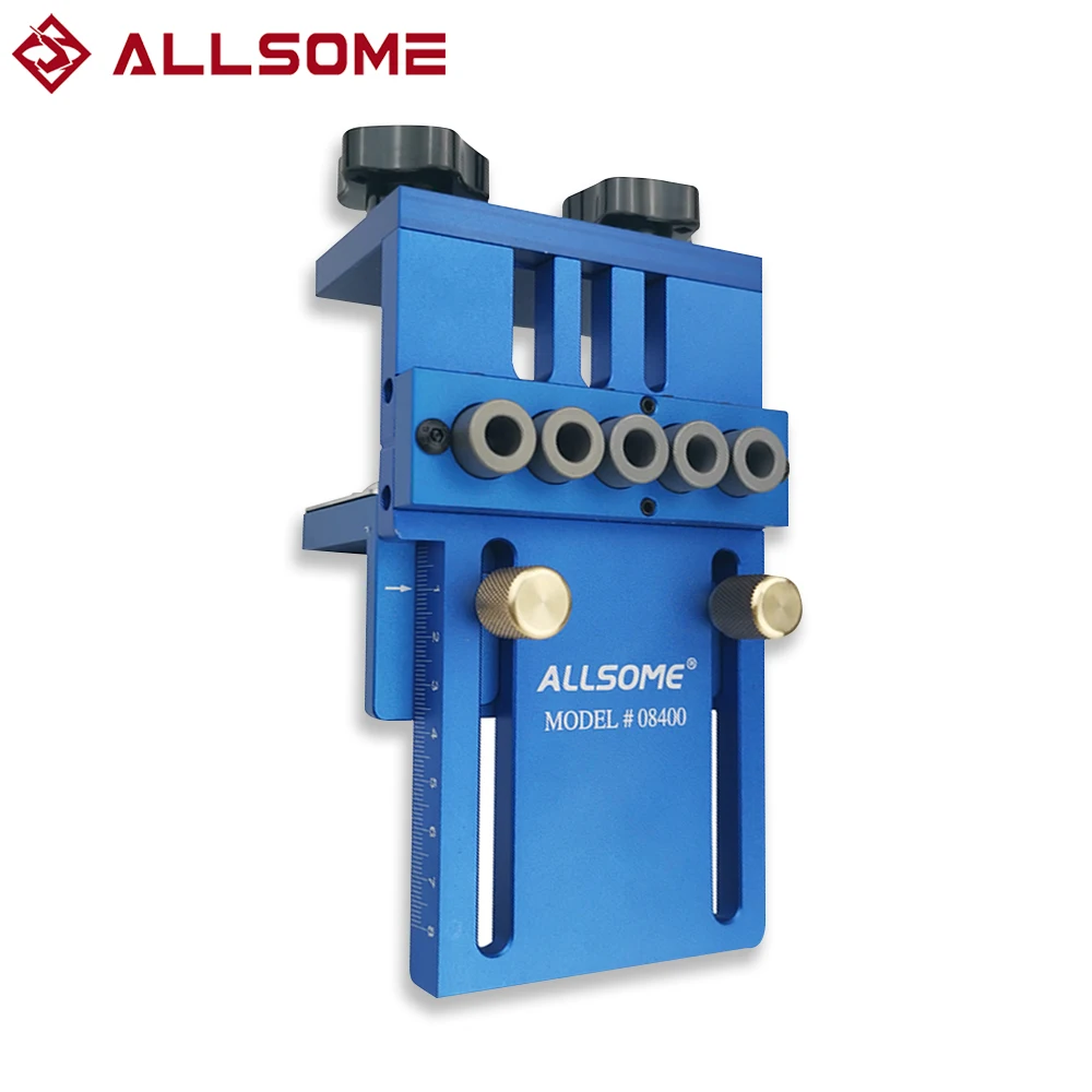 ALLSOME 08400 Aluminum Alloy Jig Dowel Dowelling Jig Set HT1705