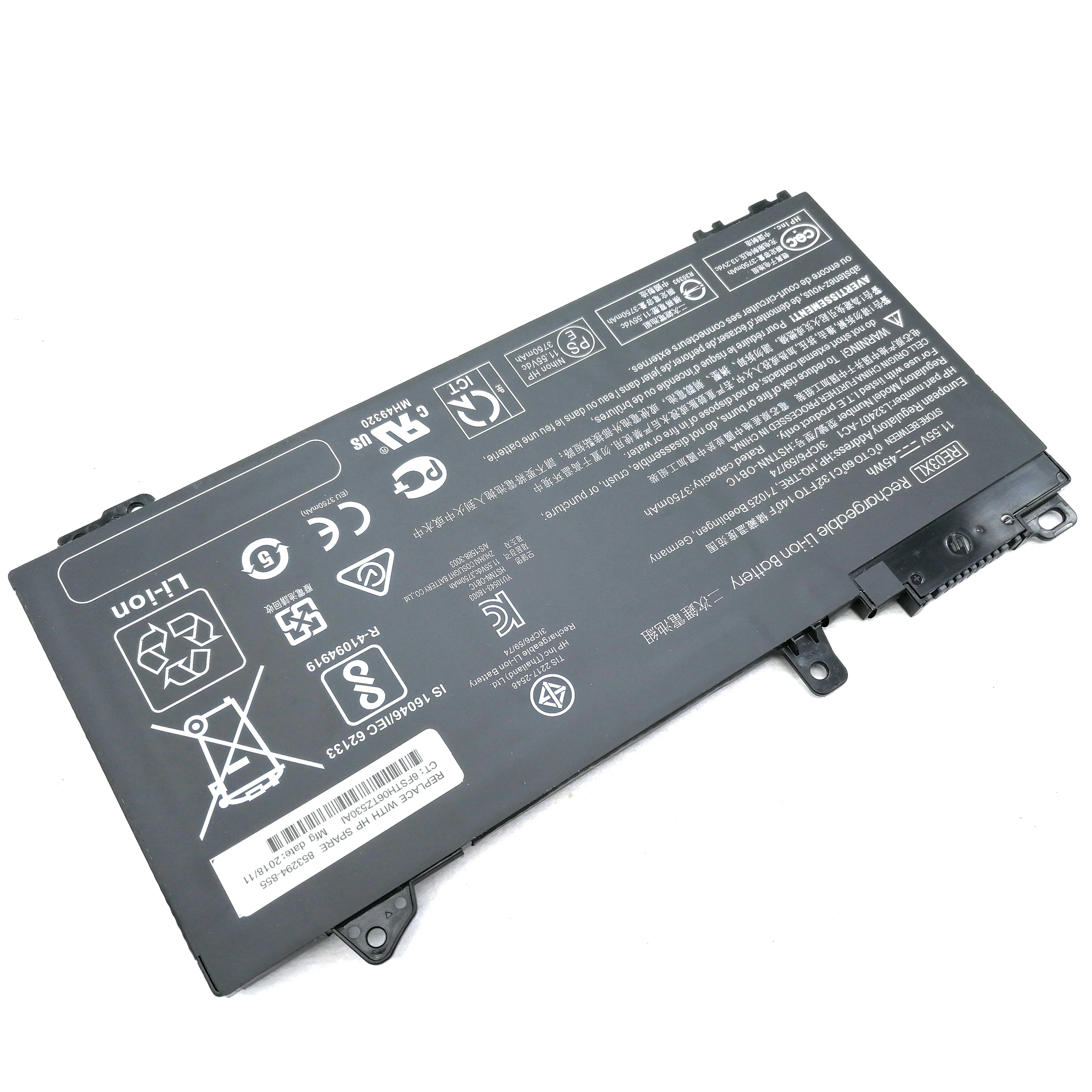 Genuine Original RE03XL L32407-AC1 HSTNN-OB1C Laptop Battery For Hp ProBook 430 440 445 450 455 G6 HP zhan 66 Pro 14 G2 Pro 13