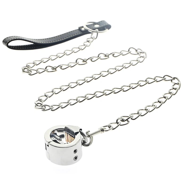 

BDSM CBT Bondage Spiked Penis Ring Piercing Scrotum Ball Stretcher Extreme Chastity Device Cock Ring With Leash Sex Toys