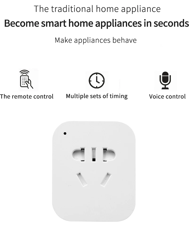 Difoda 220 فولت الذكية عن بعد واي فاي المقبس التحكم عن بعد صوت مراقبة الطاقة الموقت علي سحابة الذكاء App للمنزل الذكي