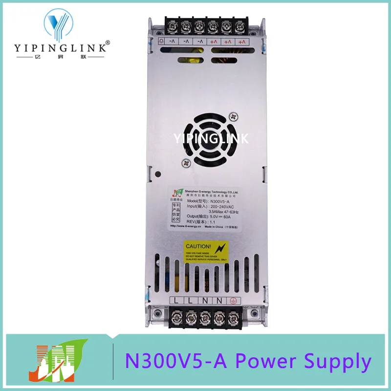 G-energy N300V5-A 300W power supply 5V 60A super slim led display power switch support 200V to 220V power input