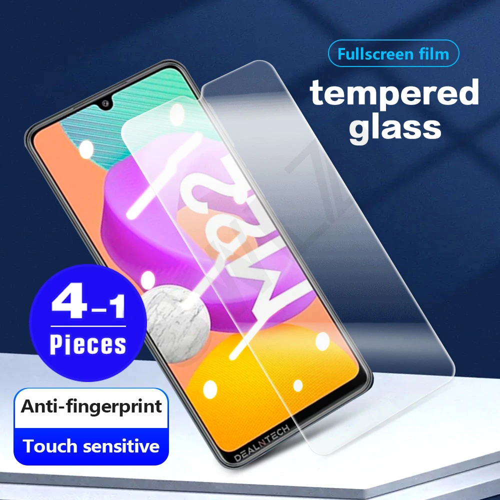 1-4Pcs Phone Screen Protector for Samsung Galaxy M01 M02 M62 M51 M42 M31 M32 M21 M22 M11 M12 M40 M30 M20 M10 M10S Tempered Glass