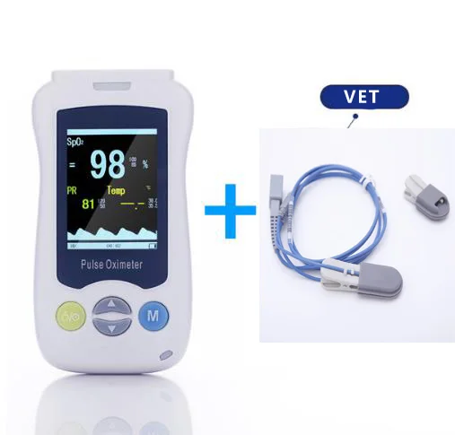 Veterinary Handheld Pulse Oximeter Medical Portable For Cats Dogs Foxes and Other Pets