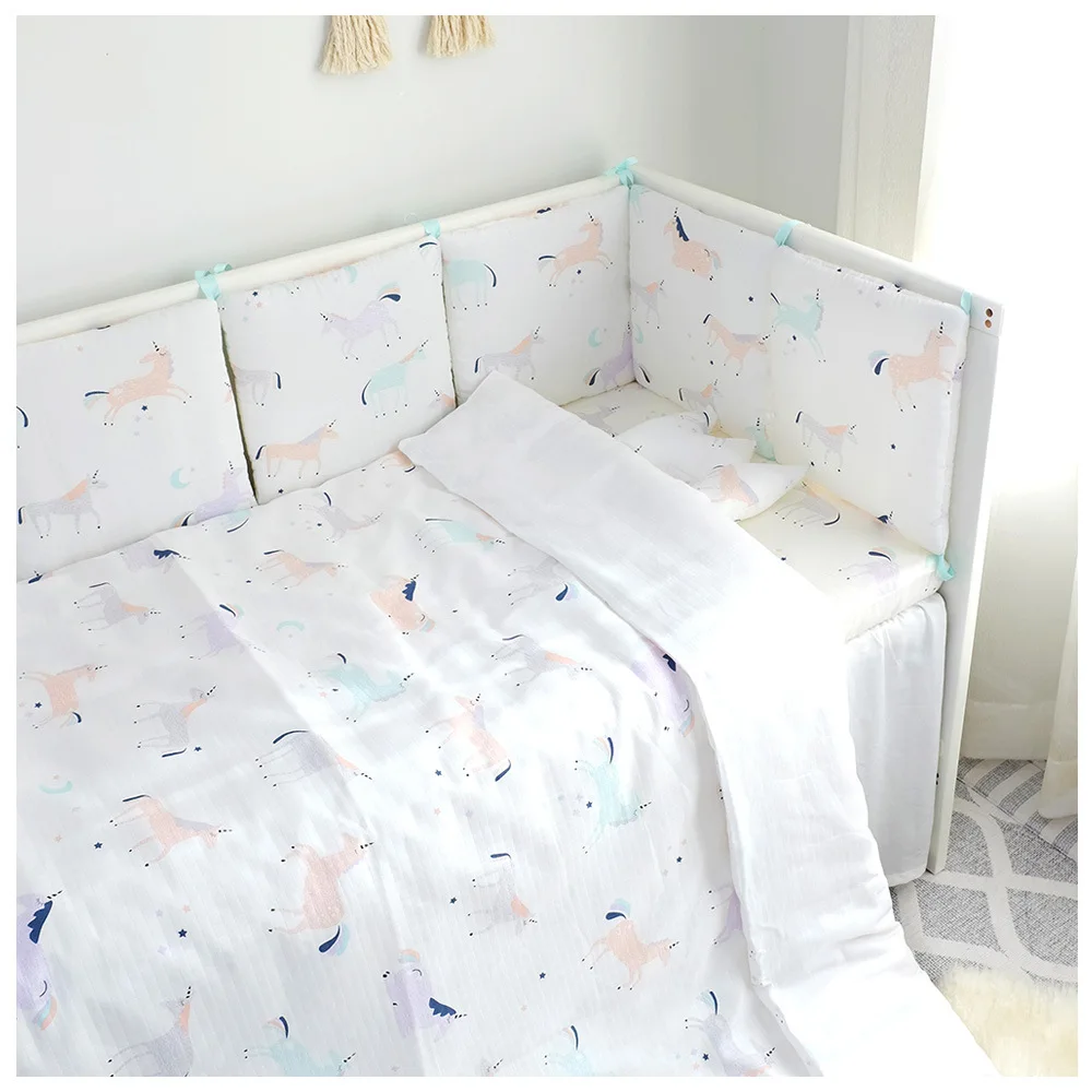 Baby Crib Quilt Cover Children Quilt Cover Ins New Cotton Kindergarten Gauze Baby Newborn Bedding Duvet Cover