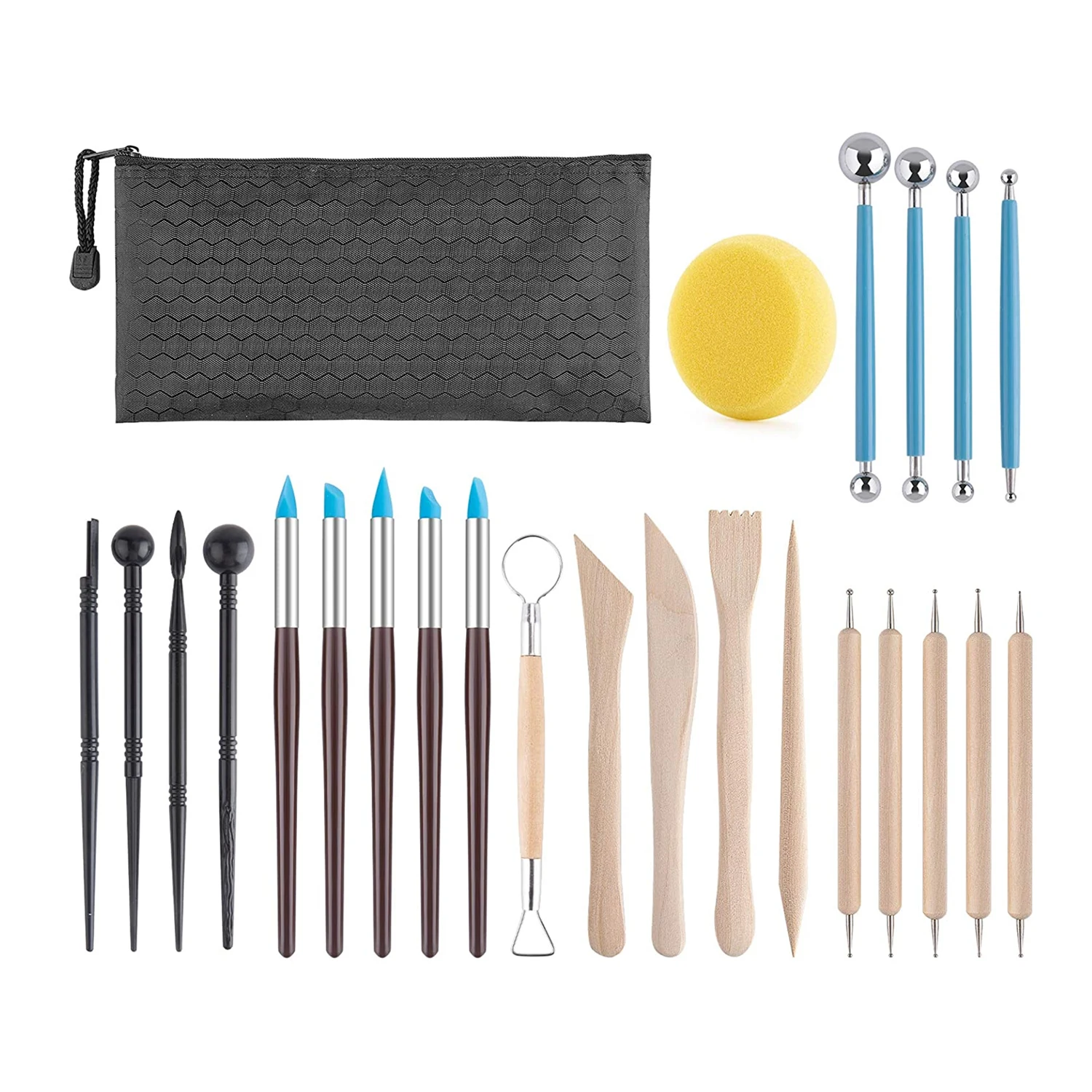 Pottery Tools Sculpting Set Ball Stylus Dotting Rock Painting Kit Polymer Modeling Clay Tool Ceramic Sculpture Craft Supplies