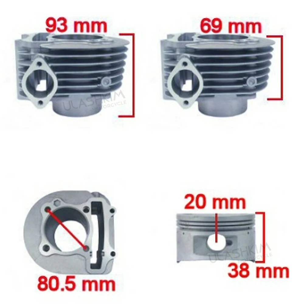 Racing Parts GY6 125 150 Upgrade 180cc 61mm BORE Big Bore Kit For 1P52QMI 1P57QMJ Engine150cc 4-stroke High Prefrmance