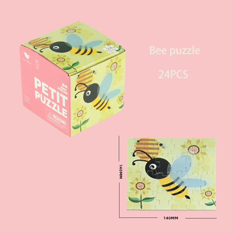 Jigsaw Puzzle Montessori Children toys Educational Paper DIY Card  Gift  Game  Pattern Baby Cartoon  Animal  Durable  Security