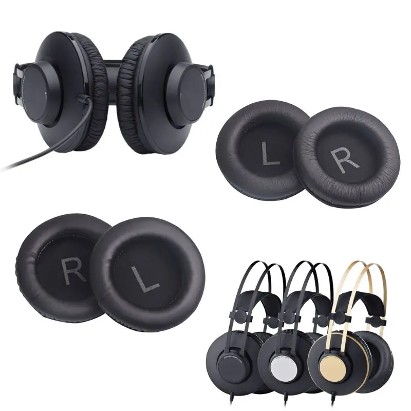 1 par macio earpads capa de almofada de ouvido couro para akg k52 k72 k92 k240 fones r91a