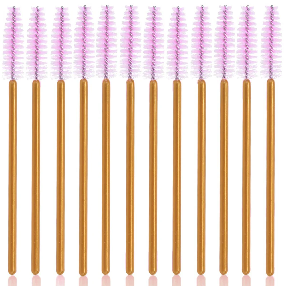 Mascara Wands Eyelash Brush Gold Apllicators Eye Lash Curling Comb Eyelash Extension Brush Makeup Eyebrow Brush Spoolers