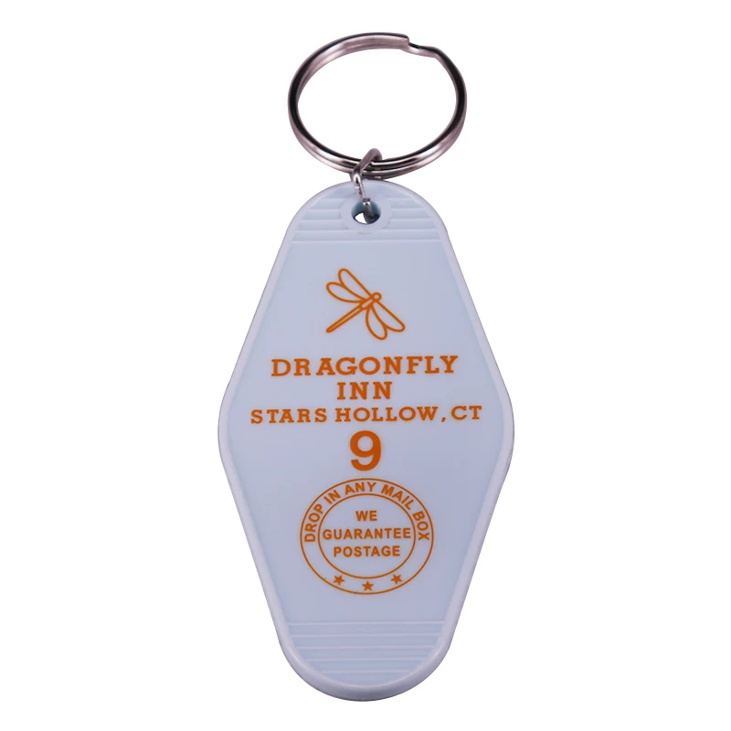 Dragonfly Inn Keytag Inspired by Gilmore Girls TV Show Back text \