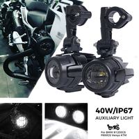 FADUIES E9 2Pcs LED Auxiliary Spot Driving Light + 2Psc Protective Guard + 1Psc Switch Wiring For BMW Motorcycle R1200GS F800GS