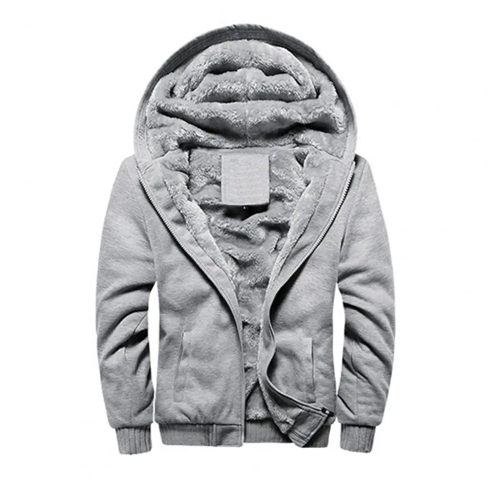 Men Hoodies Winter Thick Warm Fleece Zipper Hoodies Coat Sportwear Hoodies Sweatshirts jackets for men chamarras para hombre