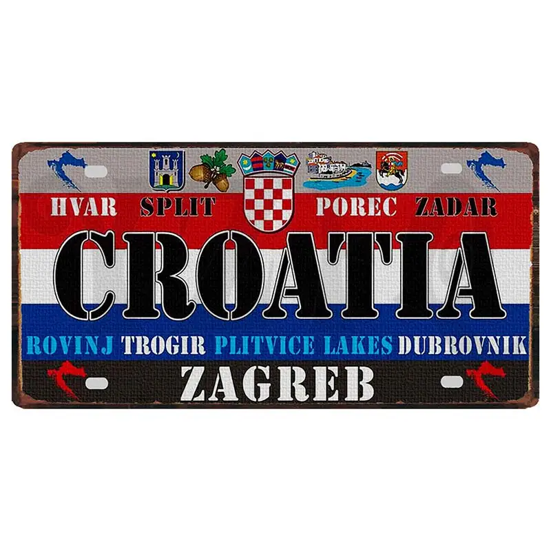 30X15CM Colombia Canada Australia National Flag Tin Metal Sign Plaque Wall Pub Shop Home Art Garage Decor Gift Poster DC-1512A