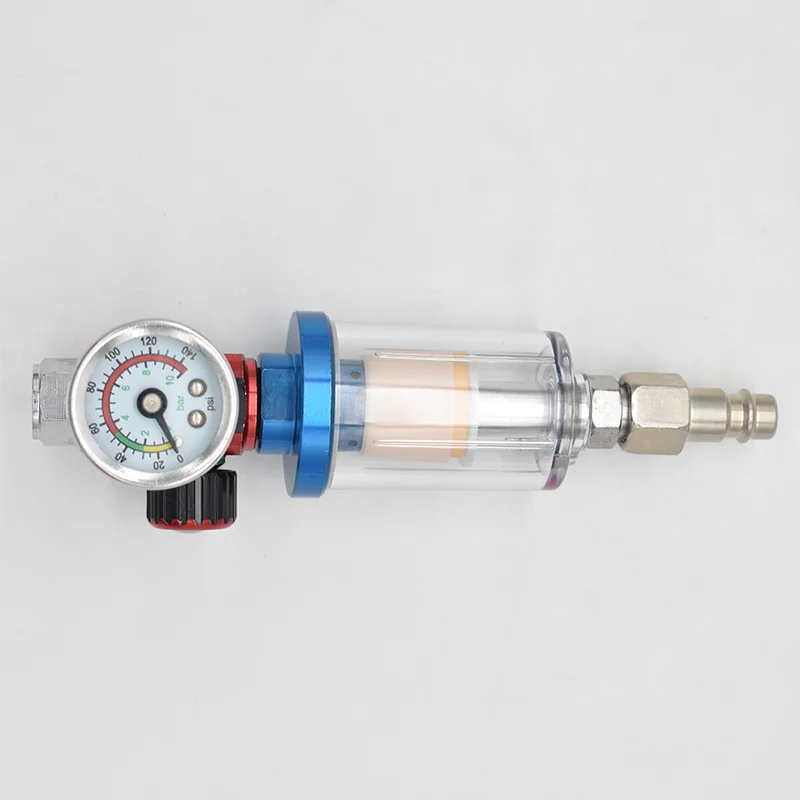 Scratch HVLP Spray Gun Air Regulator Gauge & In-line Water Trap Filter Tool spray gun regulator and Mini spray gun Air Filter