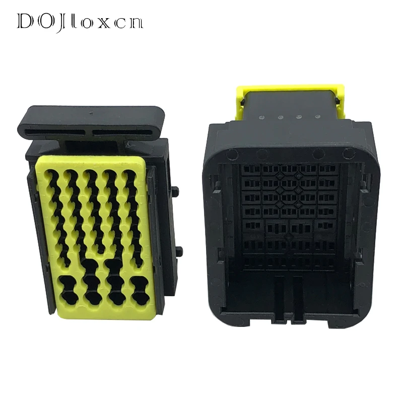 1 Zestaw 42-pinowych złączy elektrycznych ECU do samochodów 936421-2 936429-2, czarne, męskie i żeńskie, wodoszczelne, uszczelnione wtyki i gniazda.