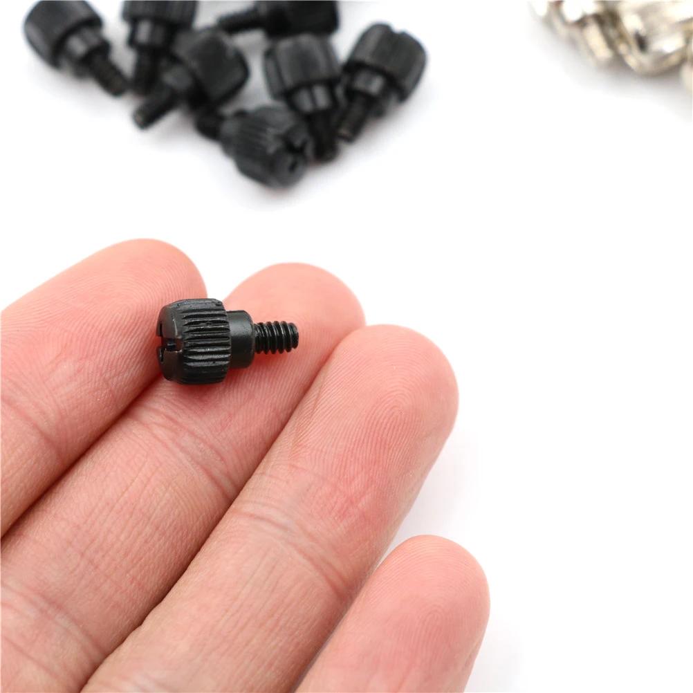 10 Pieces Carbon Steel Computer Case Screws Black Or Nickel Computer Case Screw Hand Tighten Thumb Screw