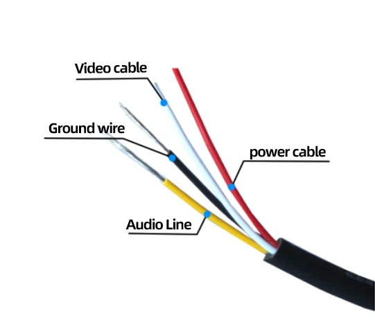 Cable extendido RVV de 4 núcleos para intercomunicador, Cable de cobre estañado de 10/20M, 4x0,5mm