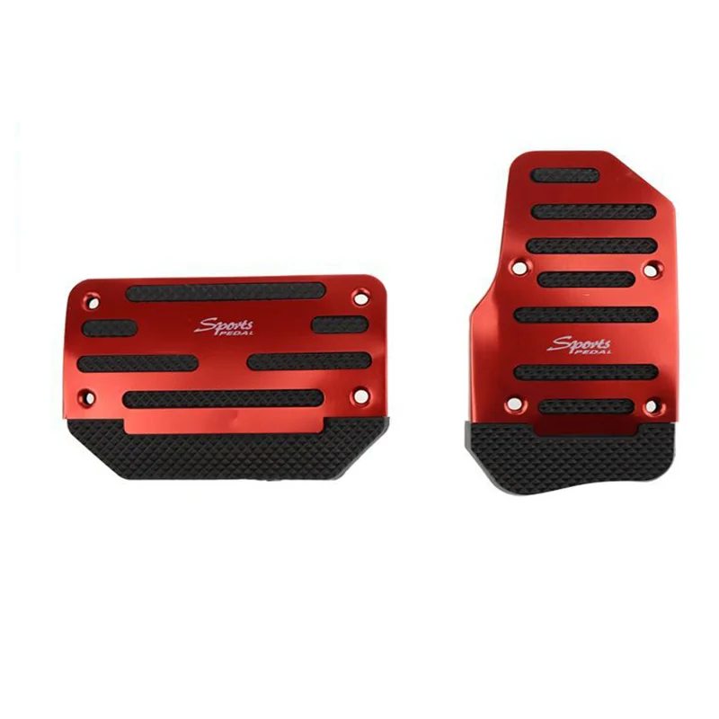 Universal Racing Manual Non-Slip Foot Pedal Pad Cover Aluminum Automatic Gear Brake Accelerator Car Interior Accessories