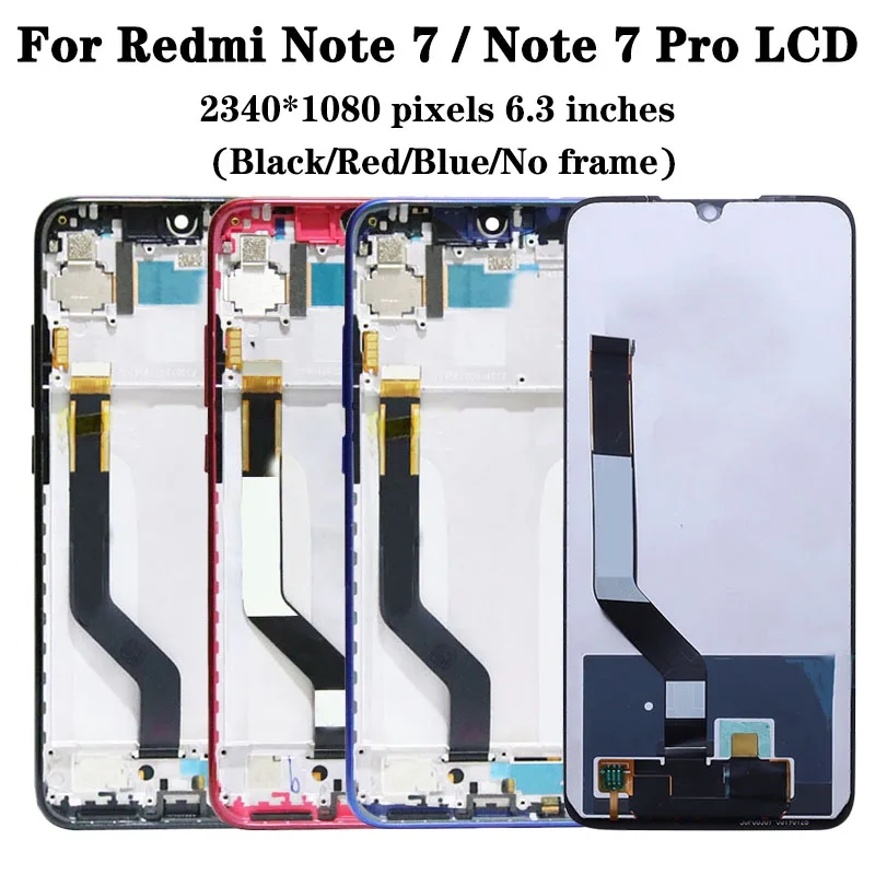 100%Tested For Xiaomi Redmi Note 7/ Note 7 Pro LCD M1901F7H M1901F7G Display Screen Touch Digitizer Assembly Note7 /Note7Pro LCD