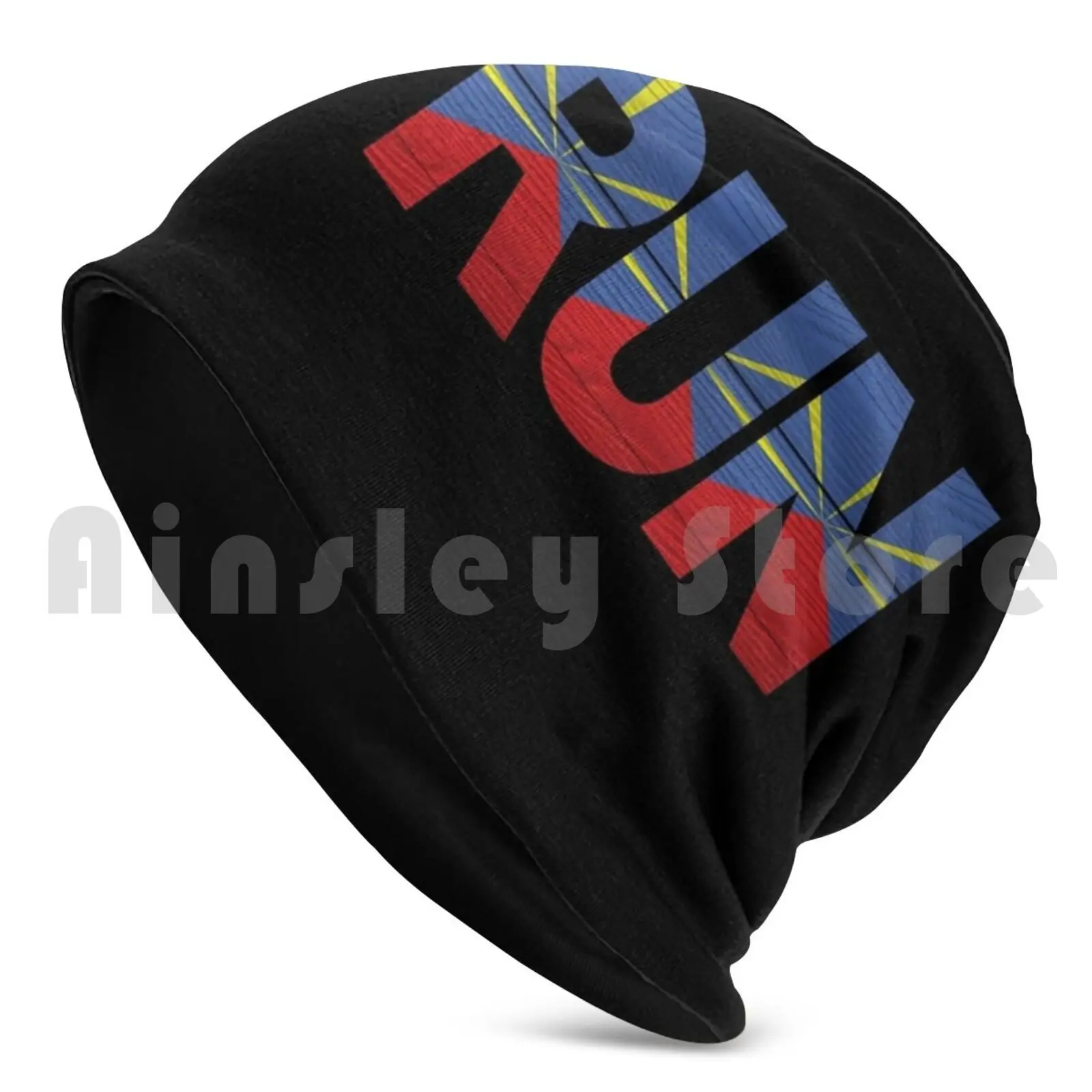 Run Reunion Island Flag Beanies Knit Hat Hip Hop Reunion 974 Reunion Island Indian Ocean Mascareignes